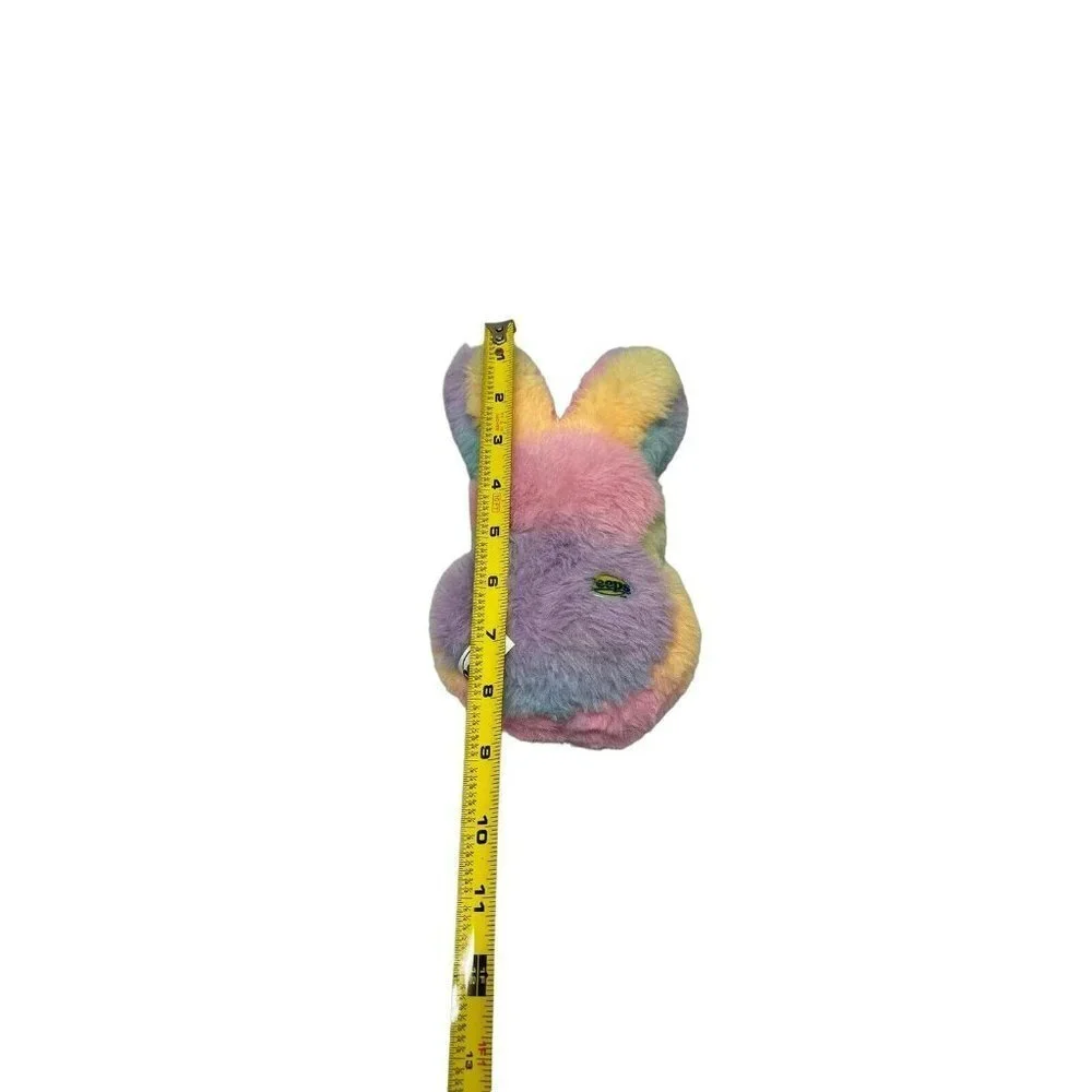 PEEPS Easter Bunny Pastel Rainbow Tie Dye Stuffed Animal Plush 8”